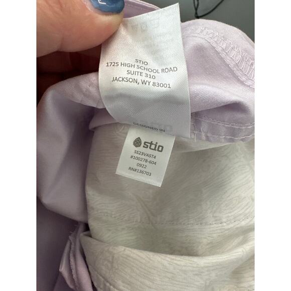 Stio Women's Rivet Twill Carpenter Pant Size 8 Lavender NWT Organic Cotton - Picture 6 of 7